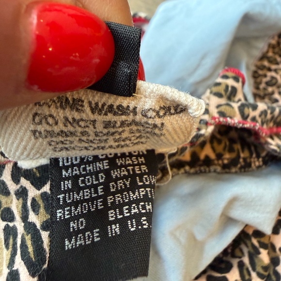 Kaos Blue Tank Dress with Red Tongue Graphic and Leopard Trim - Picture 11 of 12